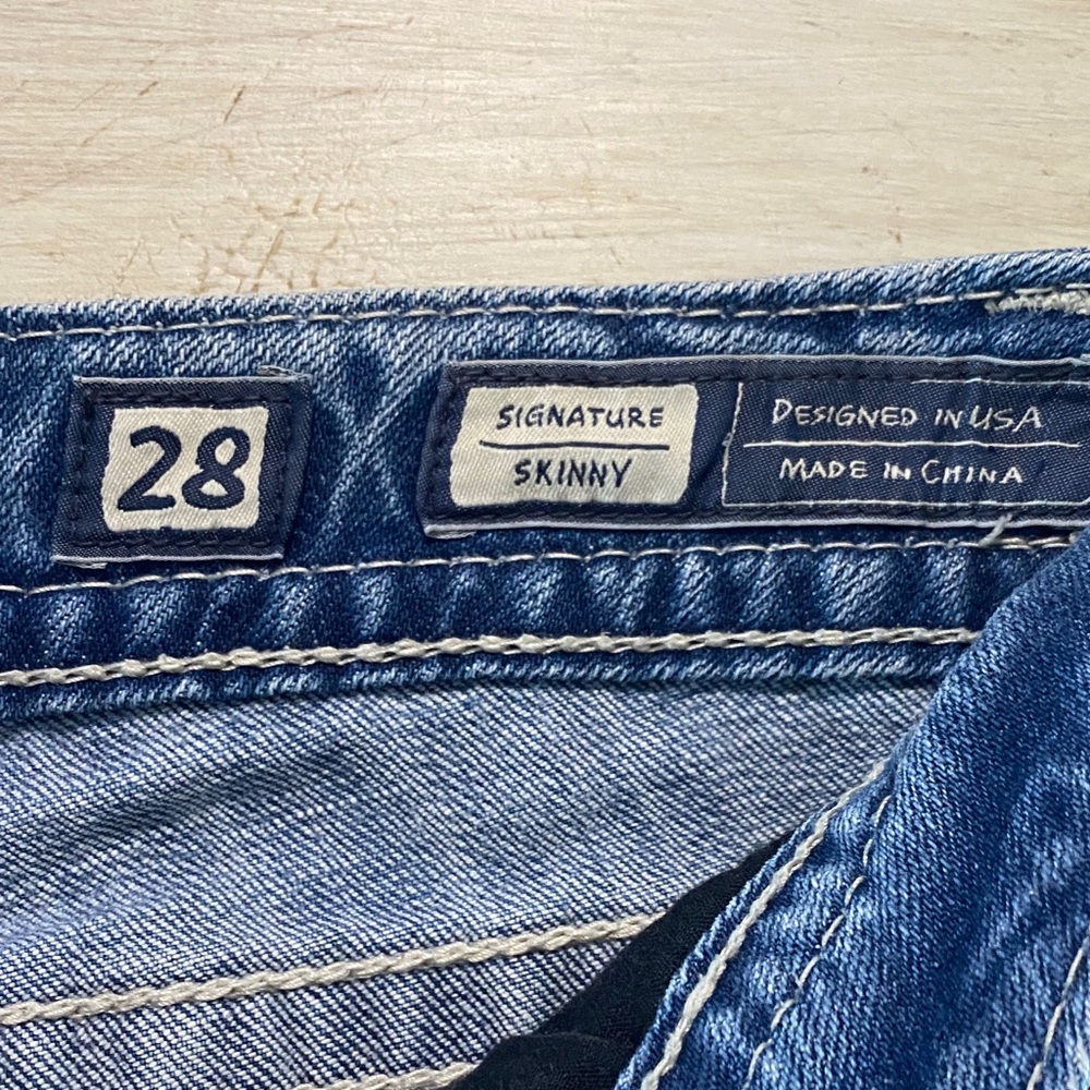 Miss Me Light Blue Distressed Skinny Jeans - Picture 5 of 8